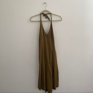 H&M Linen Blend Halter Midi Dress Size 10